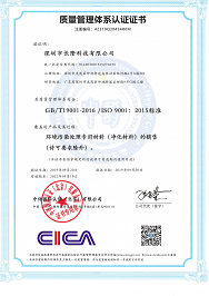 質量管理體系認證證書（